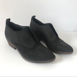 Lucky Brand black slip on ankle booties size 8